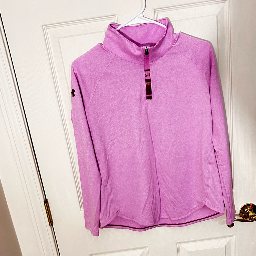 Purple Under Armour athletic quarter zip